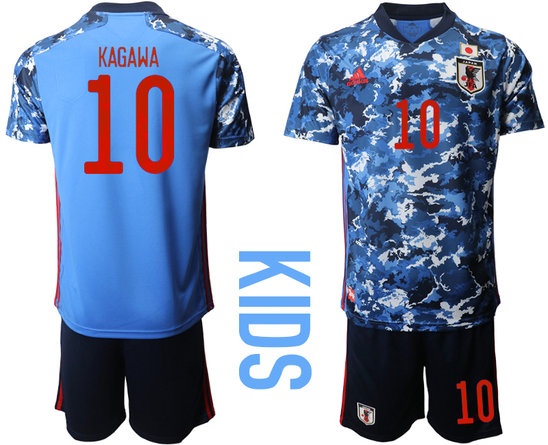 Youth 2020-2021 Season National team Japan home blue #10 Soccer Jersey->colombia jersey->Soccer Country Jersey